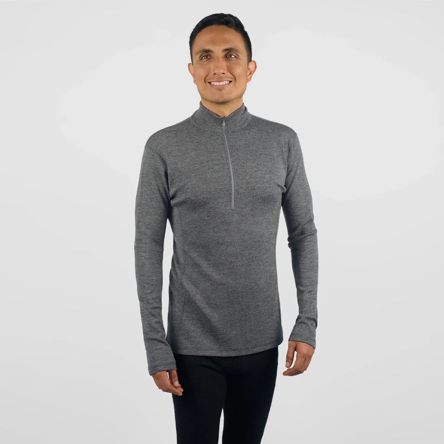 mens all activities baselayer half zip color gray