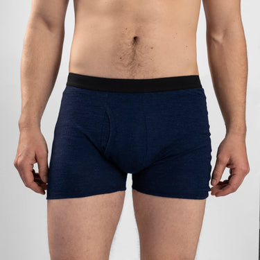mens antiodor boxer w fly color navy blue