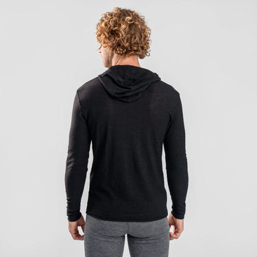 mens breathable sun hoodie featherweight color black