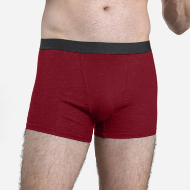 mens high sweat wicking boxer brief color maroon