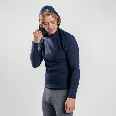 mens most sustainable sun hoodie color navy blue
