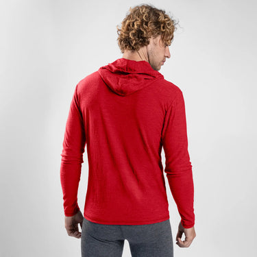 mens outdoor activities sun hoodie color red