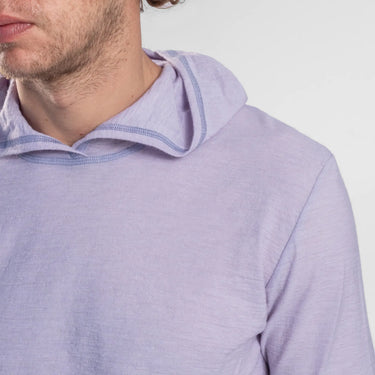 mens sweat wicking sun hoodie color lilac