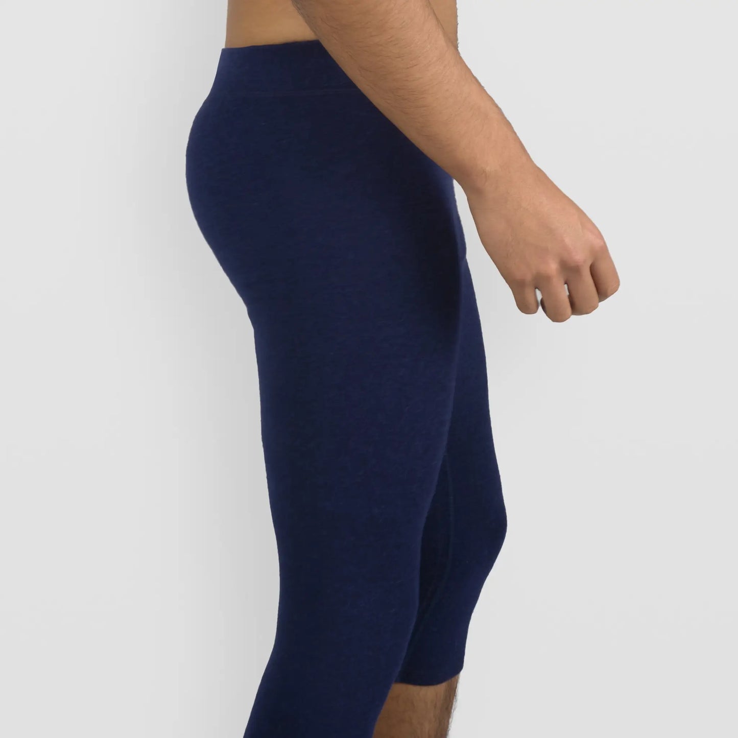 mens thermal wool leggings 34 midweight color navy blue