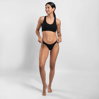 womens comfortable fit thong color black