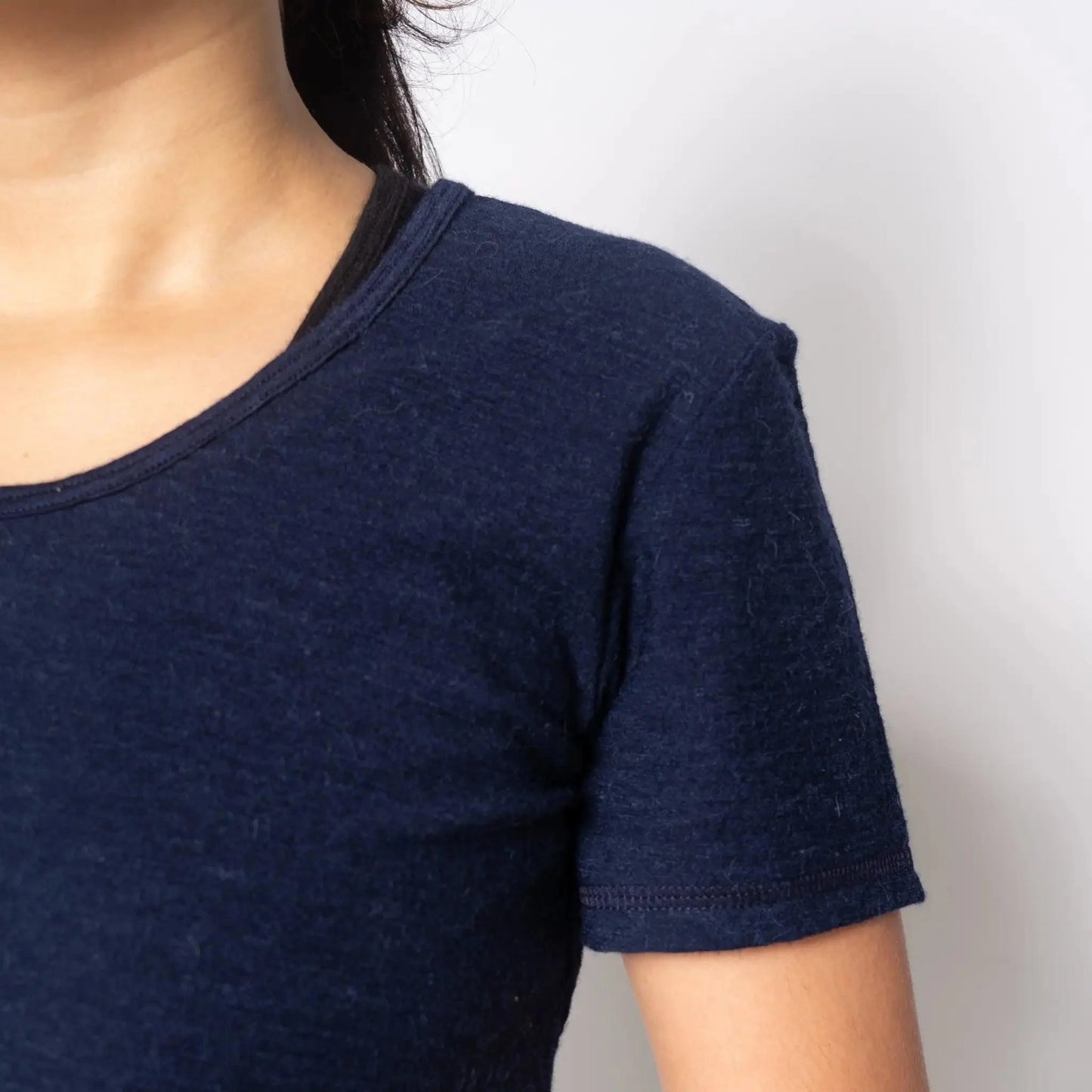 womens crew neck relaxed fit ultra soft color navy blue