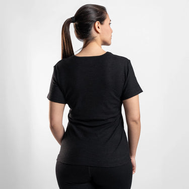 womens natural fiber running tshirt ultralight color black