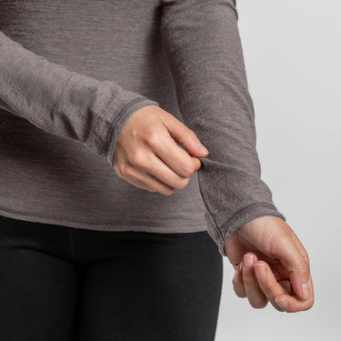 womens sustainable clothing long sleeve shirt color natural gray