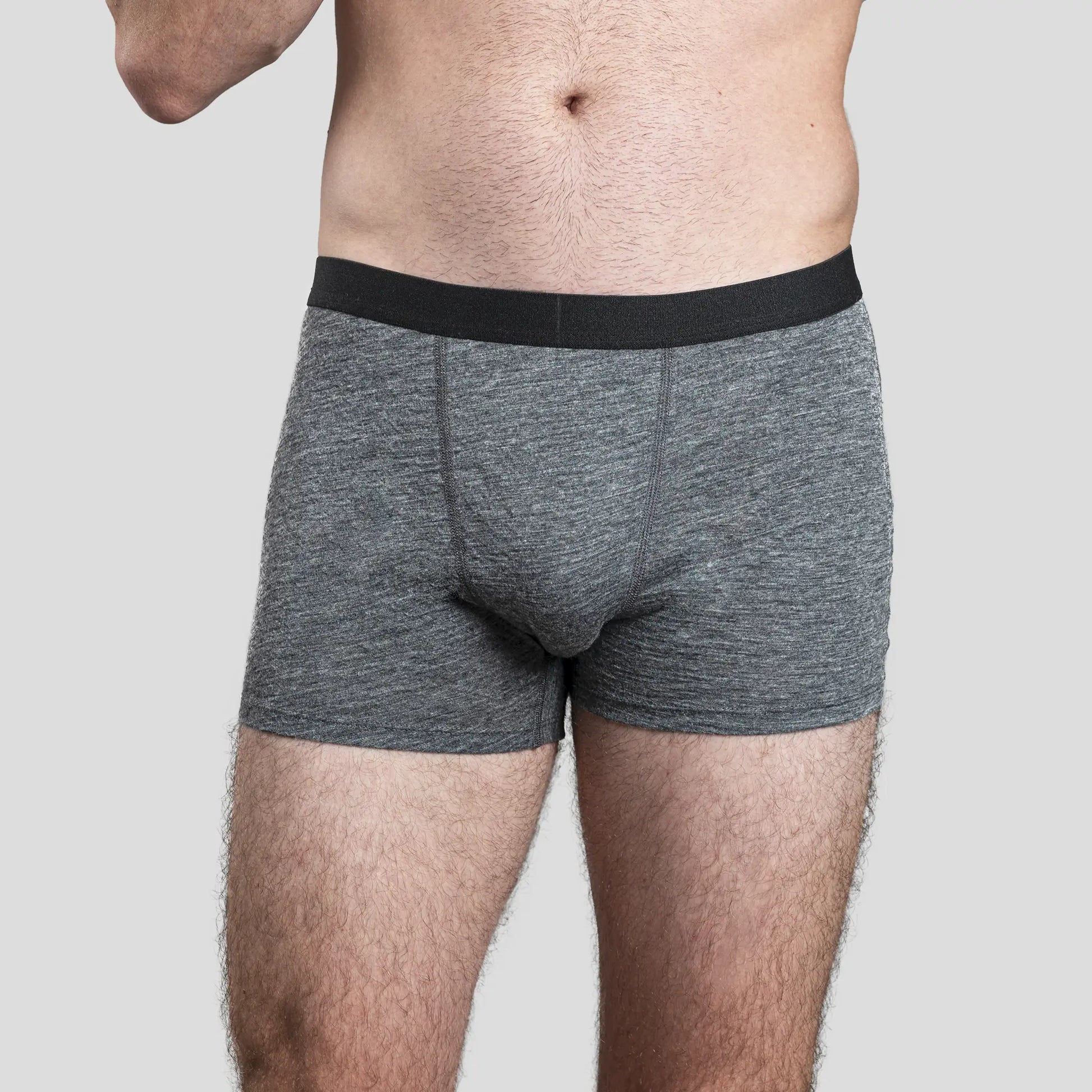 mens best fleece boxer briefs color gray