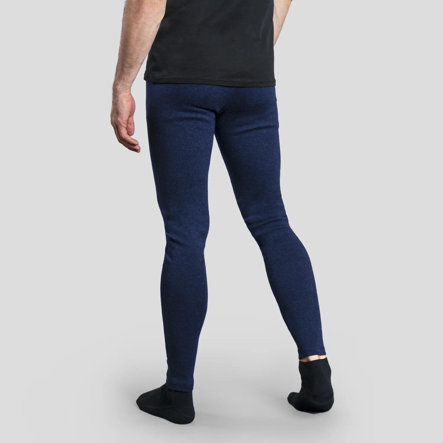 mens outdoor leggings midweight color navy blue