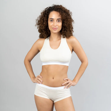 womens all natural sports bra ultralight color Undyed