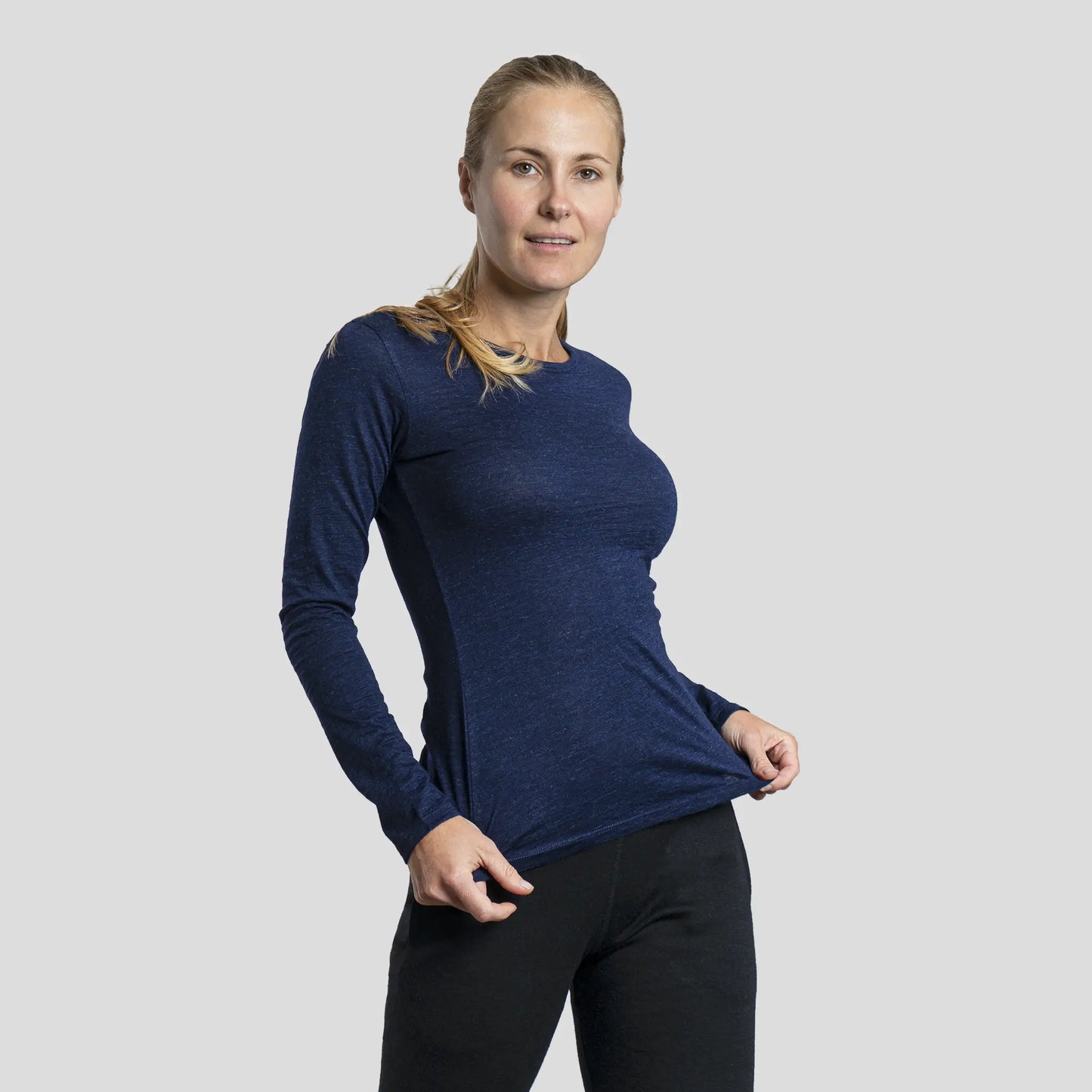  womens best adventure long sleeve shirt color navy blue