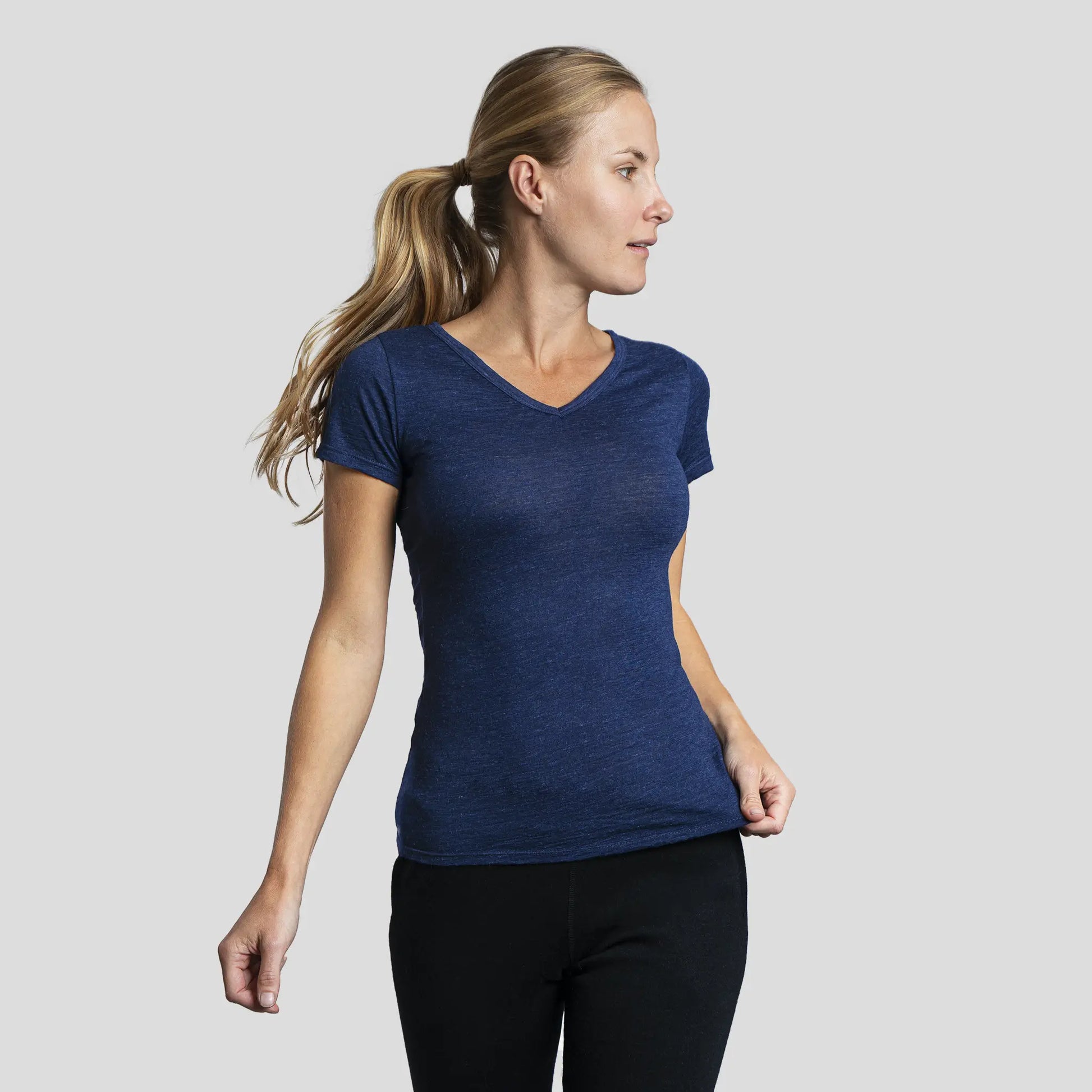 womens best travel vneck tshirt color navy blue