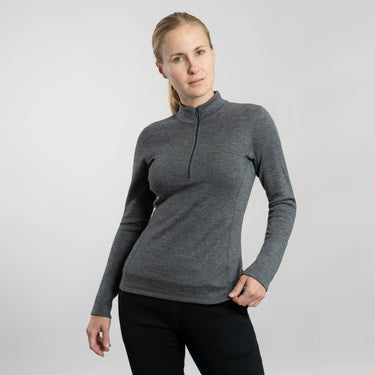 womens functional baselayer half zip color gray