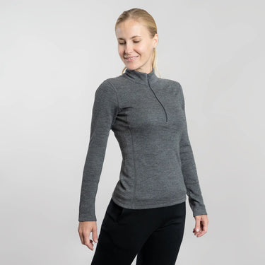 womens outdoor activities baselayer half zip color gray
