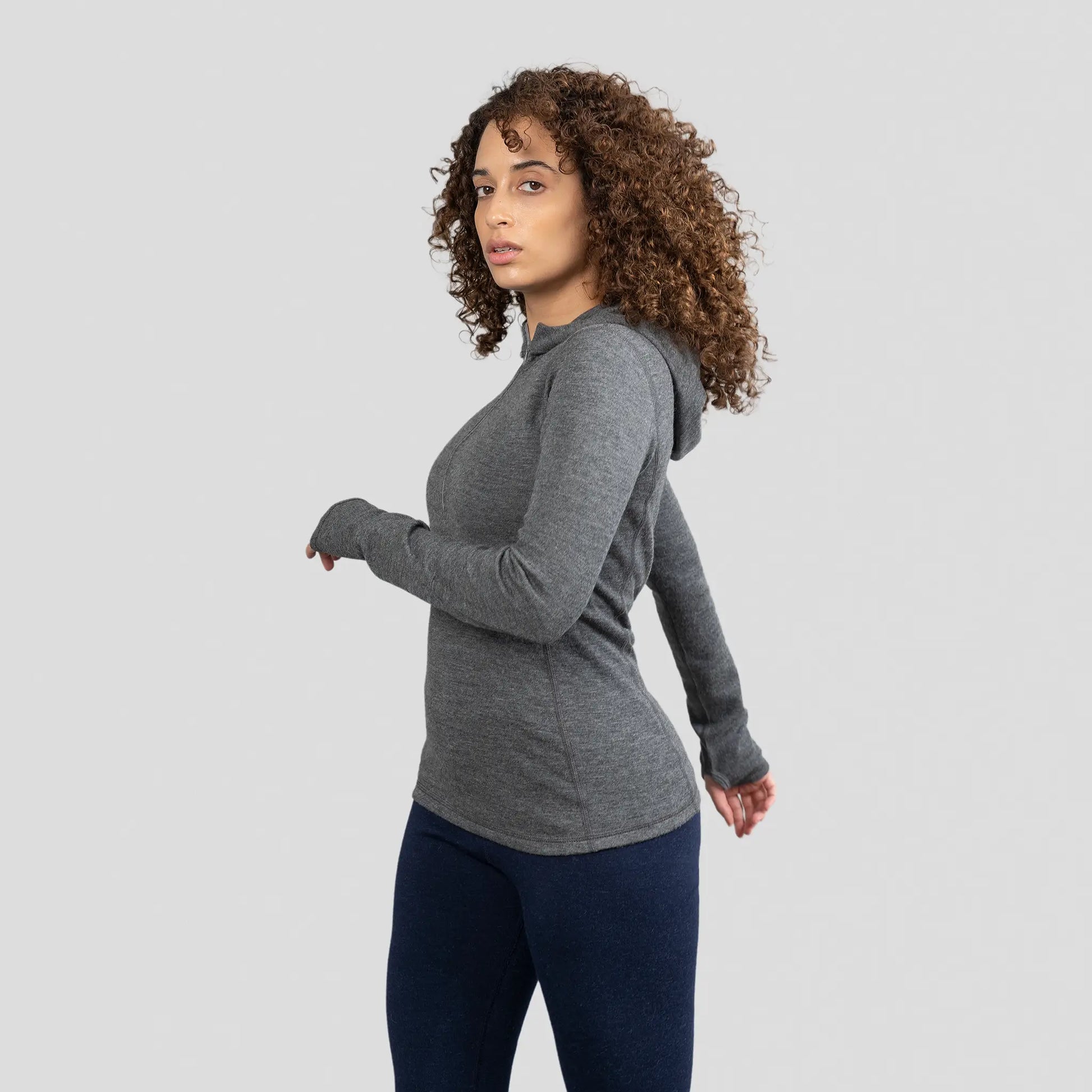 womens uv resistance baselayer hoodie halfzip color gray